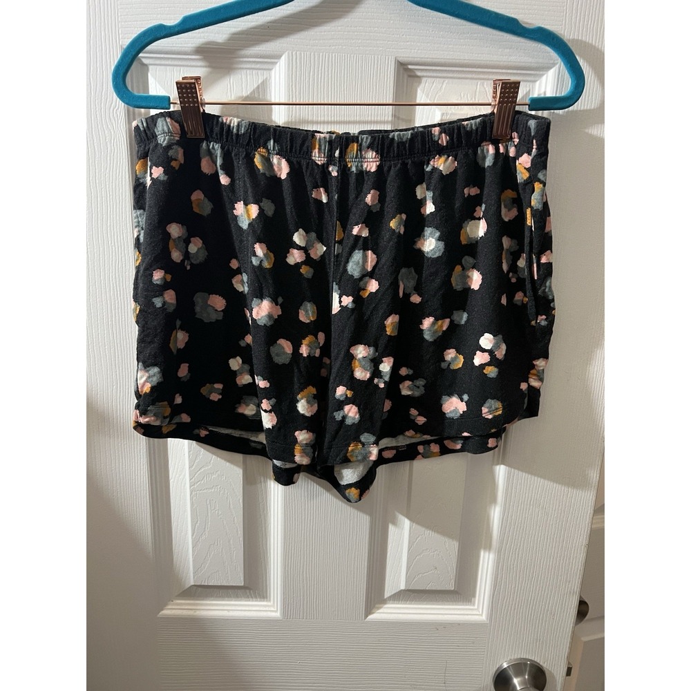 Soma Black Floral Print Sleep Shorts